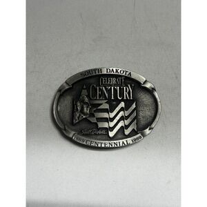 Vintage 1989 South Dakota Centennial Belt Buckle - 100 Year Statehood Collector